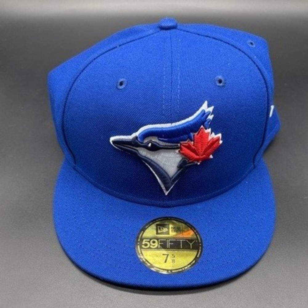 New Era 59FIFTY Toronto Blue Jays Fitted Hat‎ 7 5/8 Royal Blue MLB On-Field Cap